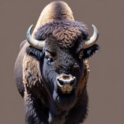 Close-up American Bison Head