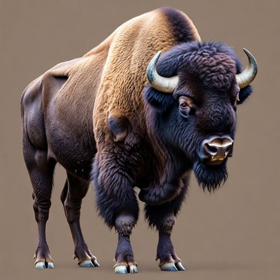 Majestic American Bison Standing