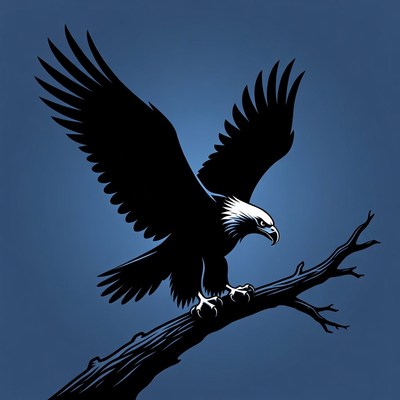 Bald Eagle Perched on Branch