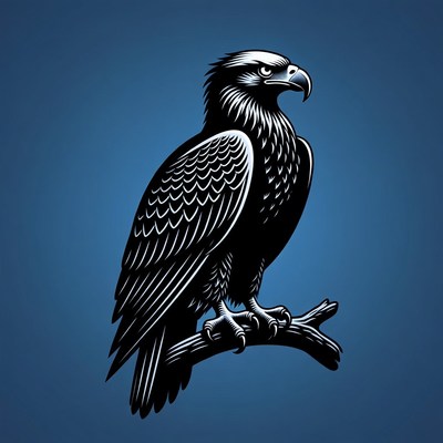 Bald Eagle Perched on Branch