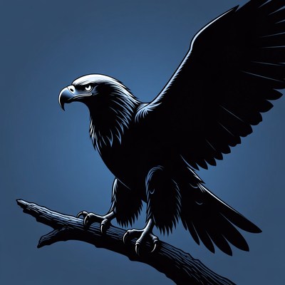 Bald Eagle Perched on Branch