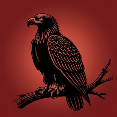 Bald Eagle Perched on Branch