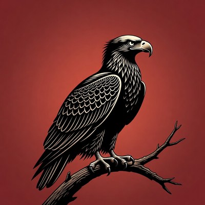 Bald Eagle Perched on Branch