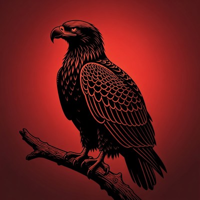 Bald Eagle Perched on Branch