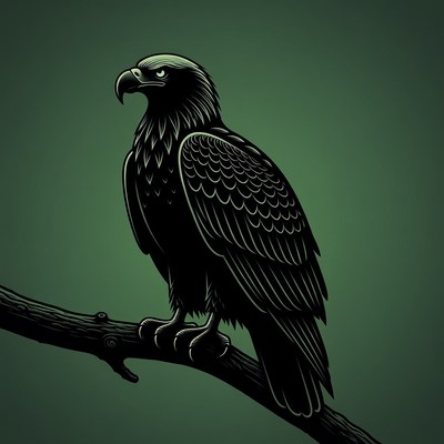 Bald Eagle Perched on Branch