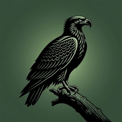 Bald Eagle Perched on Branch