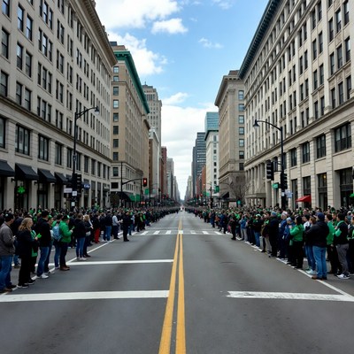 St. Patrick's Day Parade Crowd