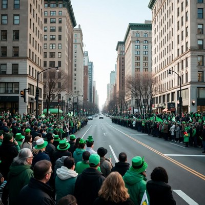 St. Patrick's Day Parade Crowd