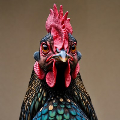 Closeup of colorful rooster