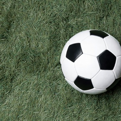 Soccer ball on green grass