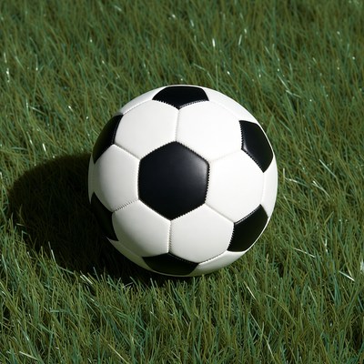 Soccer ball on green grass