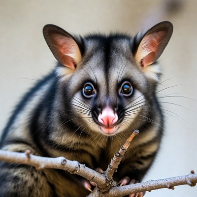 Close-up of cute sugar glider