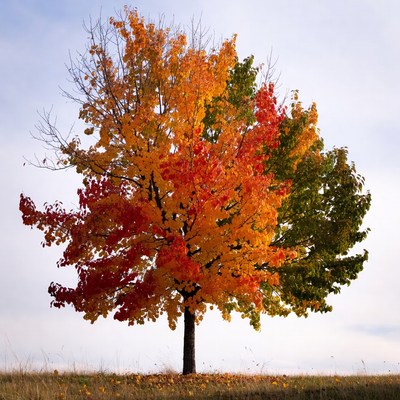 Autumn Maple Tree in Vibrant Colors