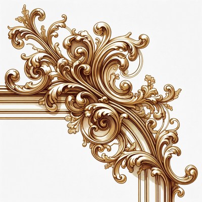 Ornate Golden Corner Frame