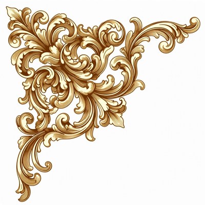 Gold Ornate Corner Design