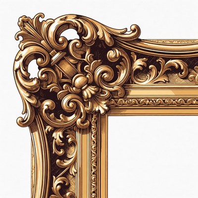 Ornate Golden Picture Frame