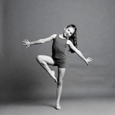 Girl doing ballet pose