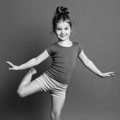Girl doing ballet pose