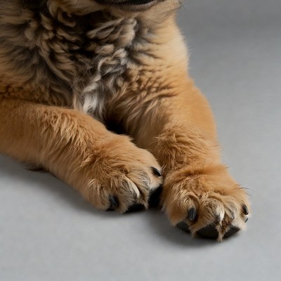 Fluffy Golden Retriever Puppy Paws