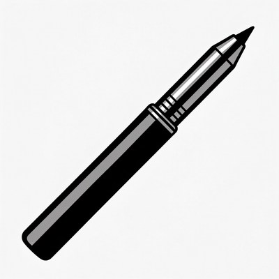 Black mechanical pencil illustration
