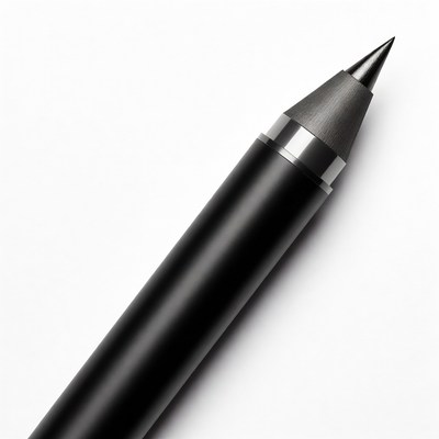 Black mechanical pencil sharp tip