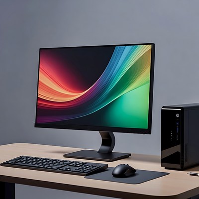 Gaming PC Monitor and Tower Setup