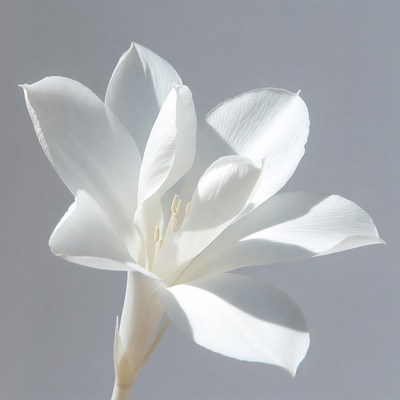 White Gladiolus Flower Bloom