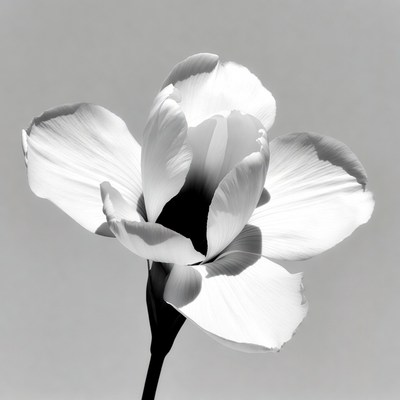 Black and White Tulip Flower