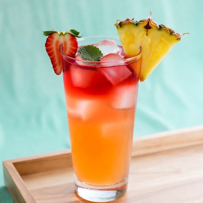 Strawberry Pineapple Cocktail Drink
