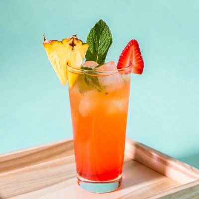 Pineapple Strawberry Cocktail Glass