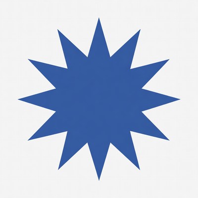Blue Star Shape