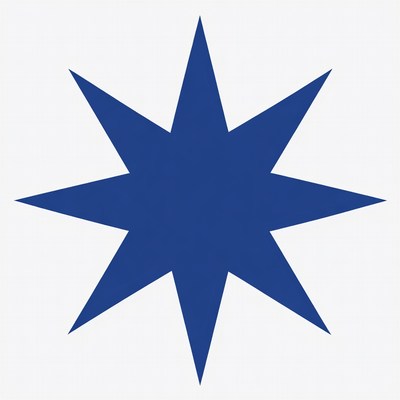 Blue Eight-Pointed Star