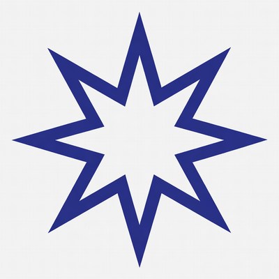 Blue Eight-Pointed Star
