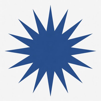 Blue Starburst Icon