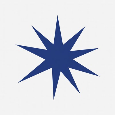 Blue Eight-Pointed Star