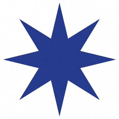 Blue Eight-Pointed Star