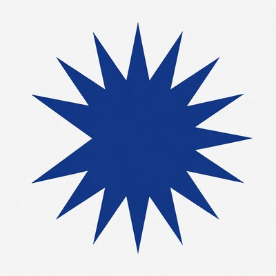 Blue Starburst Icon