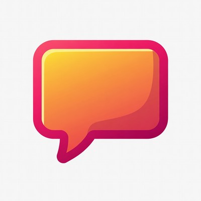 Orange speech bubble illustration