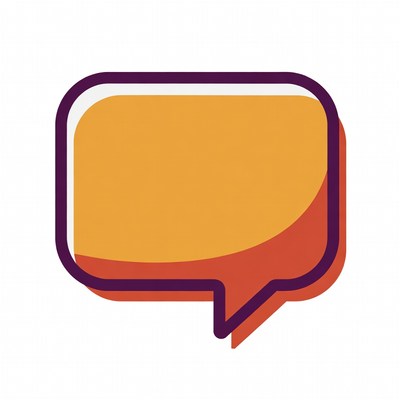 Orange speech bubble icon