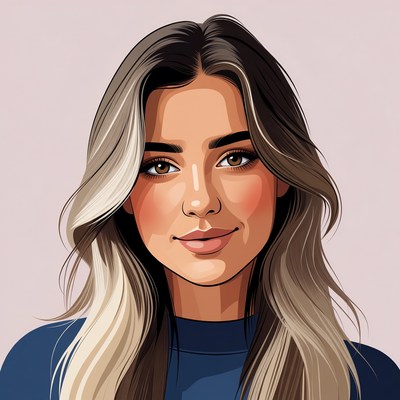 Beautiful woman with balayage hair