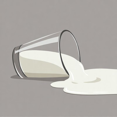 Spilled Milk from Glass