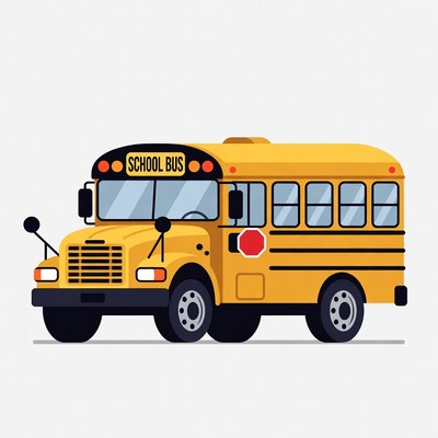 Yellow School Bus Illustration