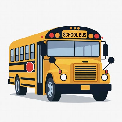 Yellow School Bus Illustration