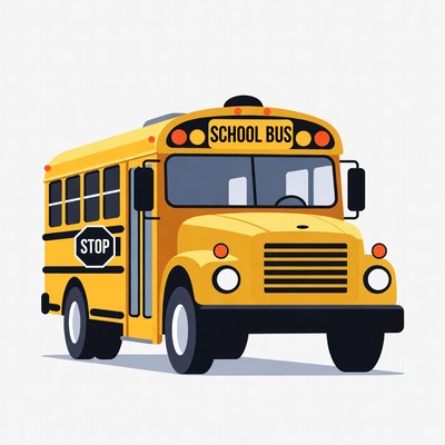 Yellow School Bus Illustration