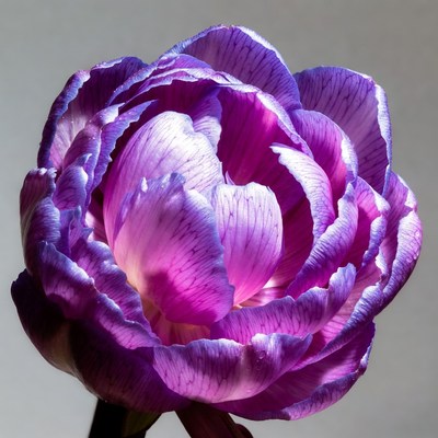 Purple Peony Flower Closeup