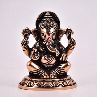 Brass Ganesha Statue Sitting