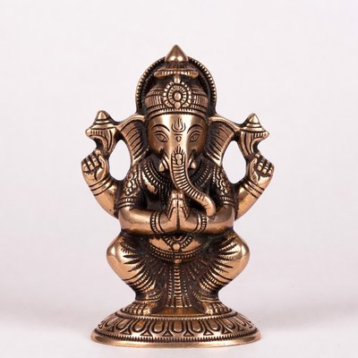 Bronze Ganesha Statue Praying