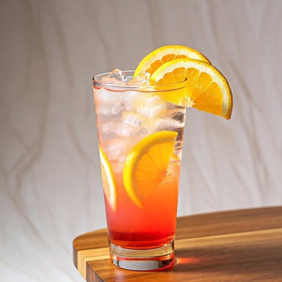 Pink Cocktail with Orange Slices