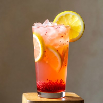 Pink Lemonade with Lemon Slices