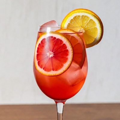 Blood Orange Cocktail with Orange Garnish